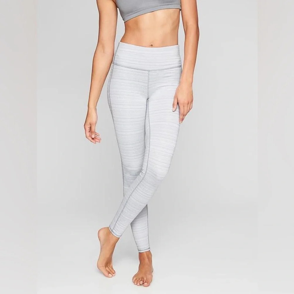 Athleta Chaturanga High Rise Leggings Grey 7/8 Yoga XXS